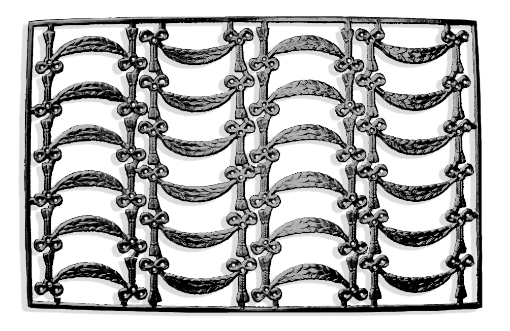 Ornamente 24er Set aus Dresdner Pappe