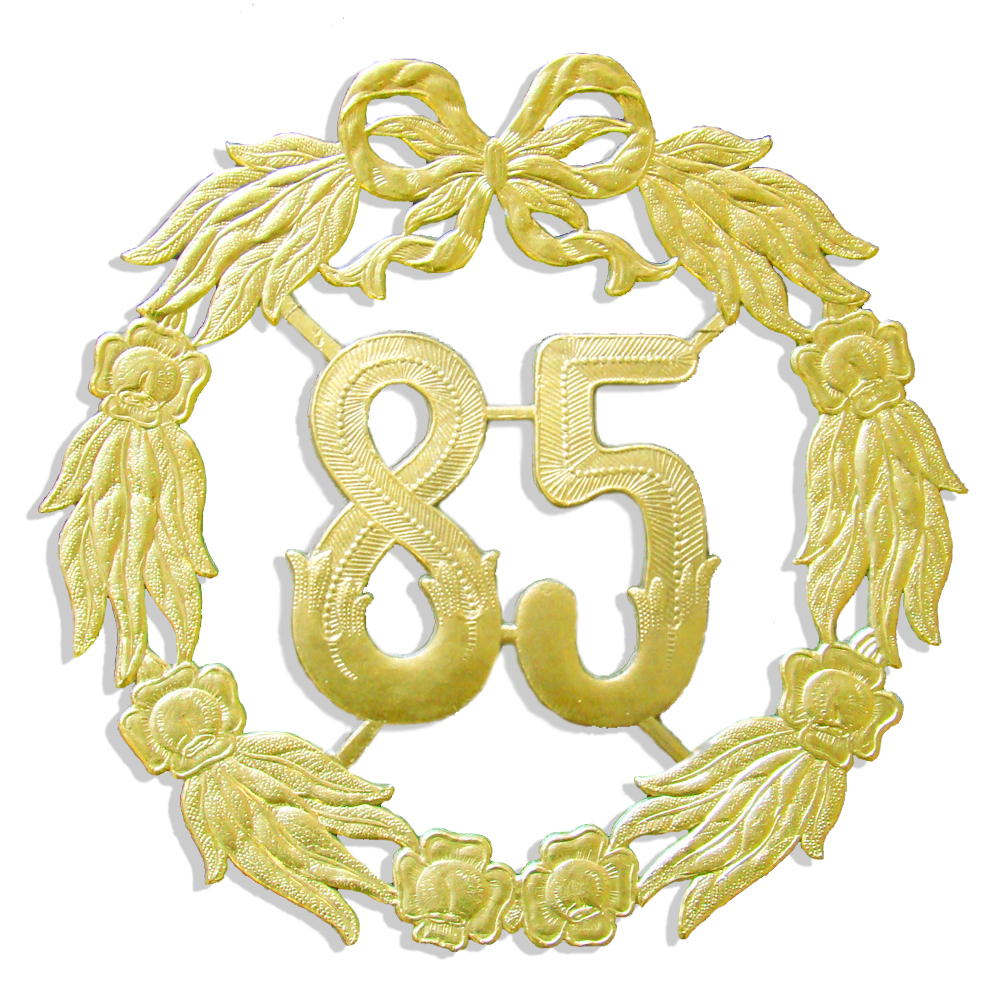 Jubiläumszahl 18 cm "85"