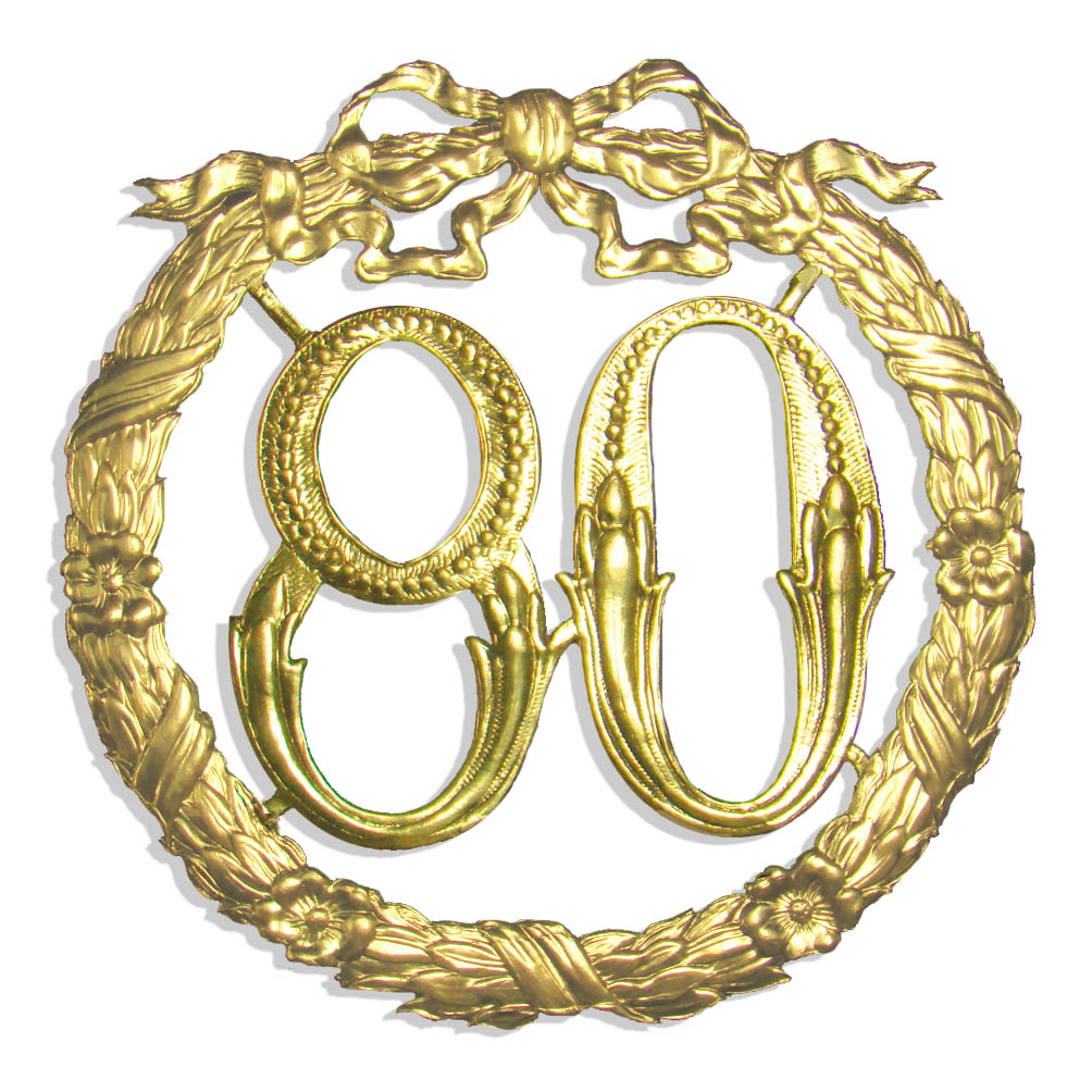 Jubiläumszahl 24 cm "80"