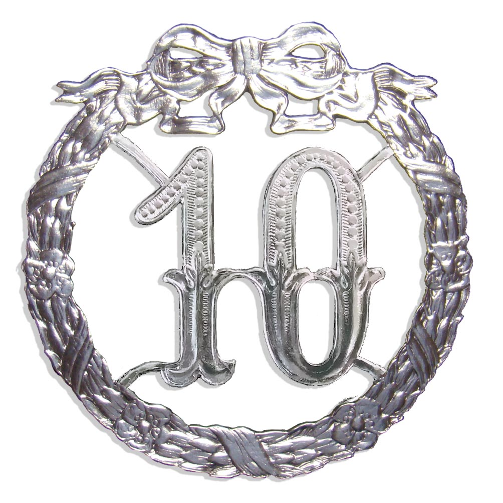 Jubiläumszahl 13 cm "10"