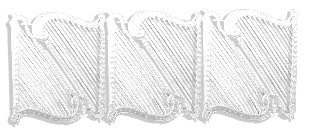 Harp Set of 6 Pcs. made from Dresden foil paper