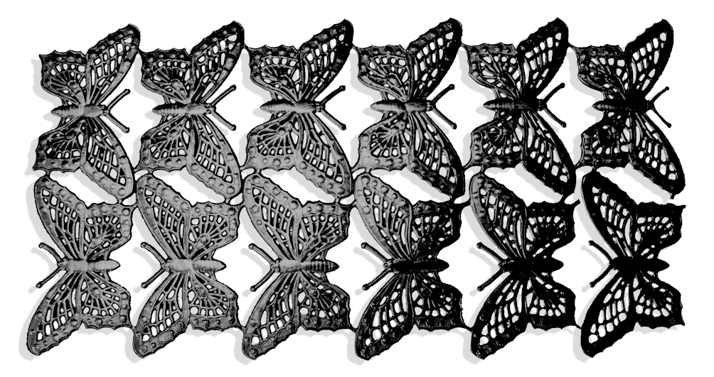 Schmetterling 12er Set aus Dresdner Pappe