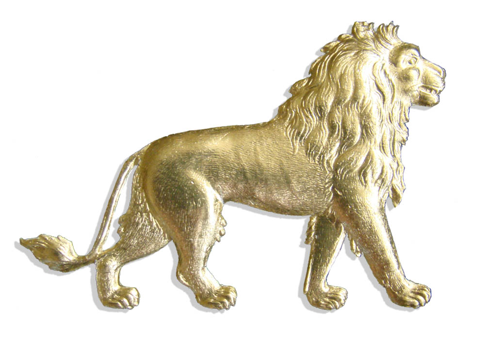 06851801 Lion Set Of 4 pcs. made from Dresden foil paper