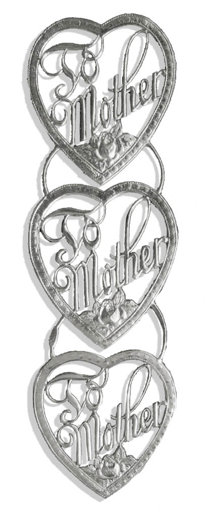 Mother´s Day Greetings Set of 3 pcs. made from Dresden foil paper