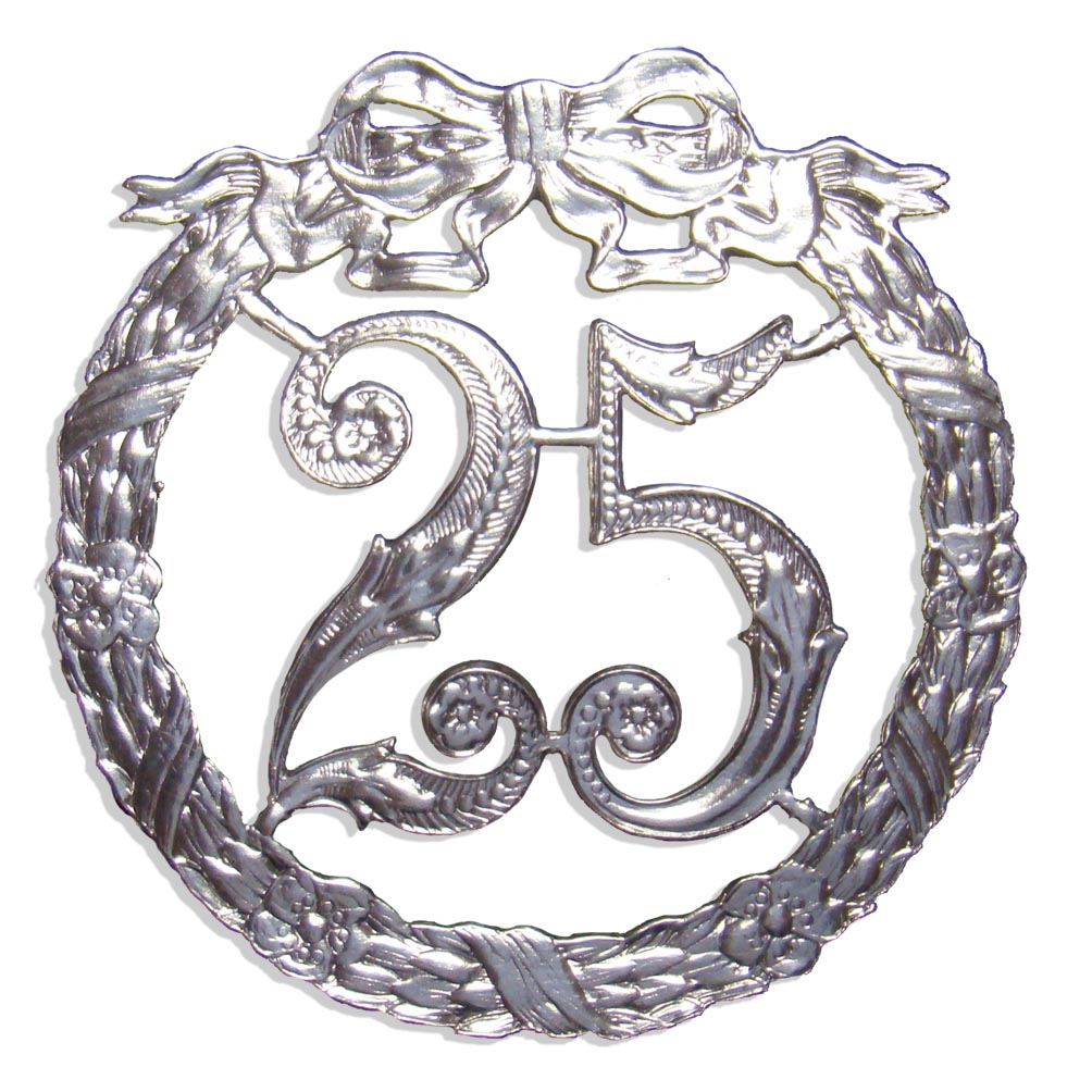 Jubiläumszahl 13 cm "25"