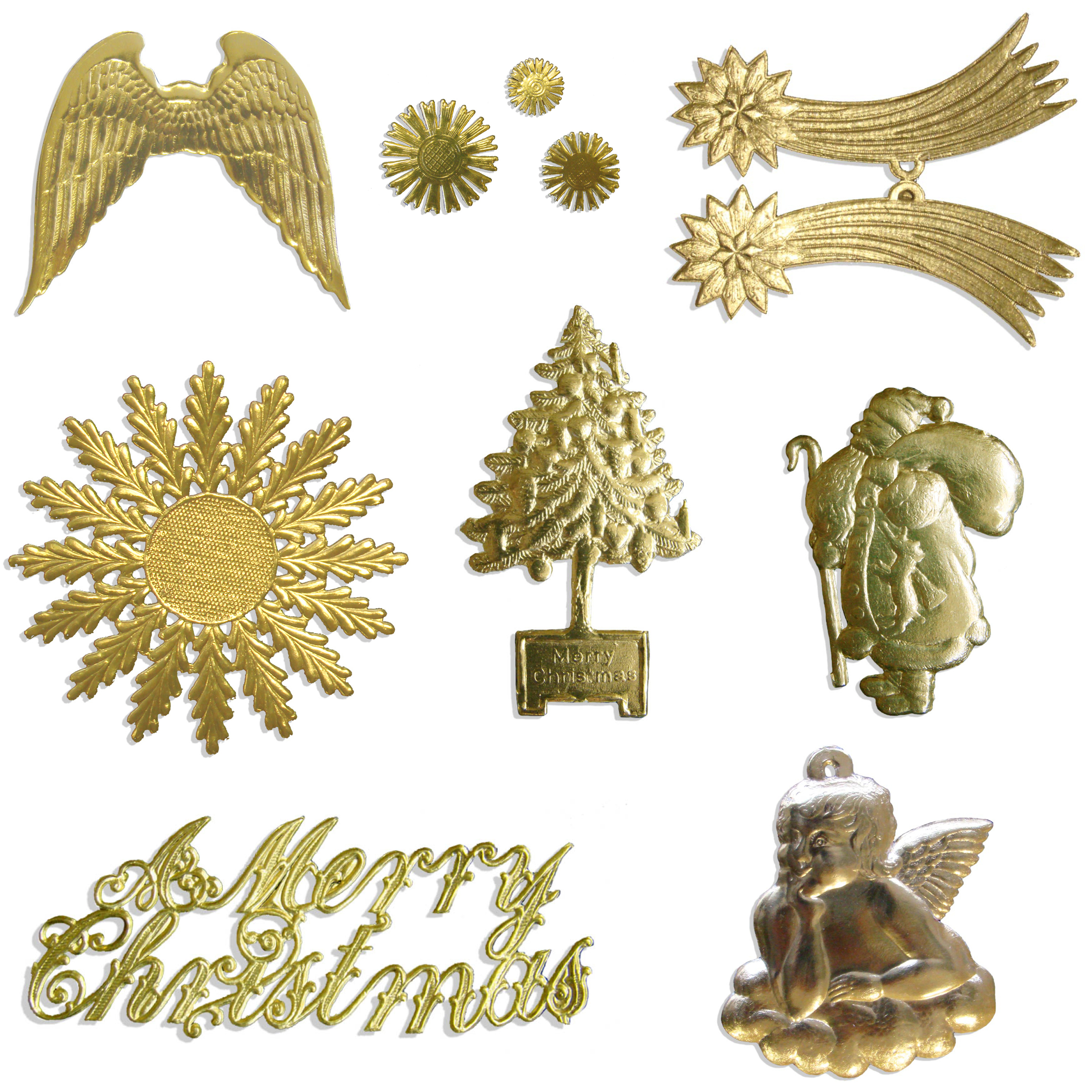 06710201 Christmas Set Of 88 pcs. made from Dresden foil paper