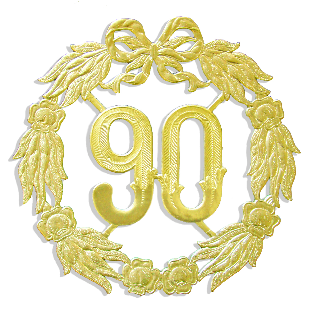Jubiläumszahl 27 cm "90"
