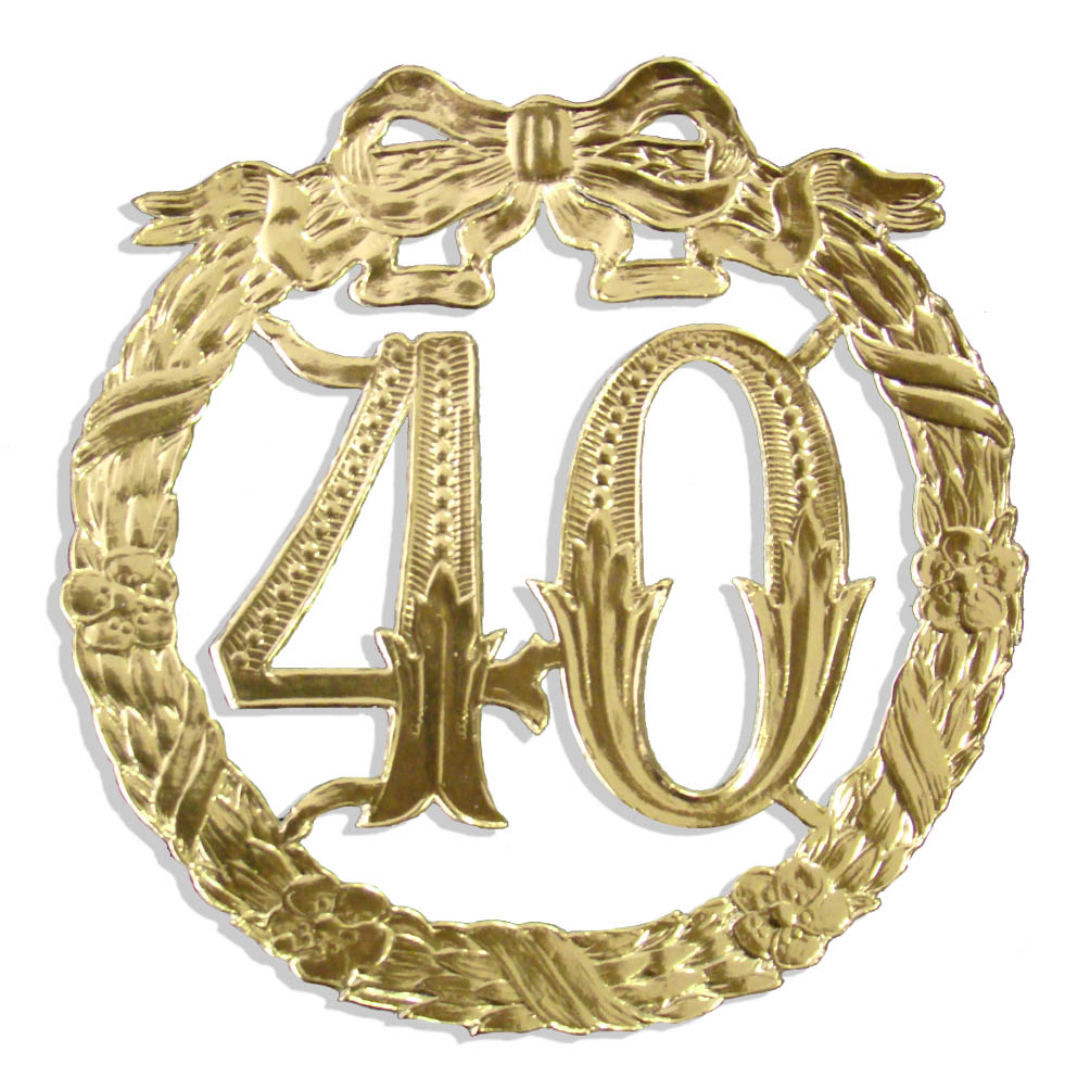 Jubiläumszahl 13 cm "40"